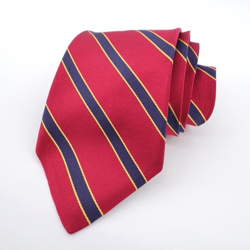 Brooks Brothers Basics Tie Striped Necktie Red One Size Mens OS - Picture 1 of 5